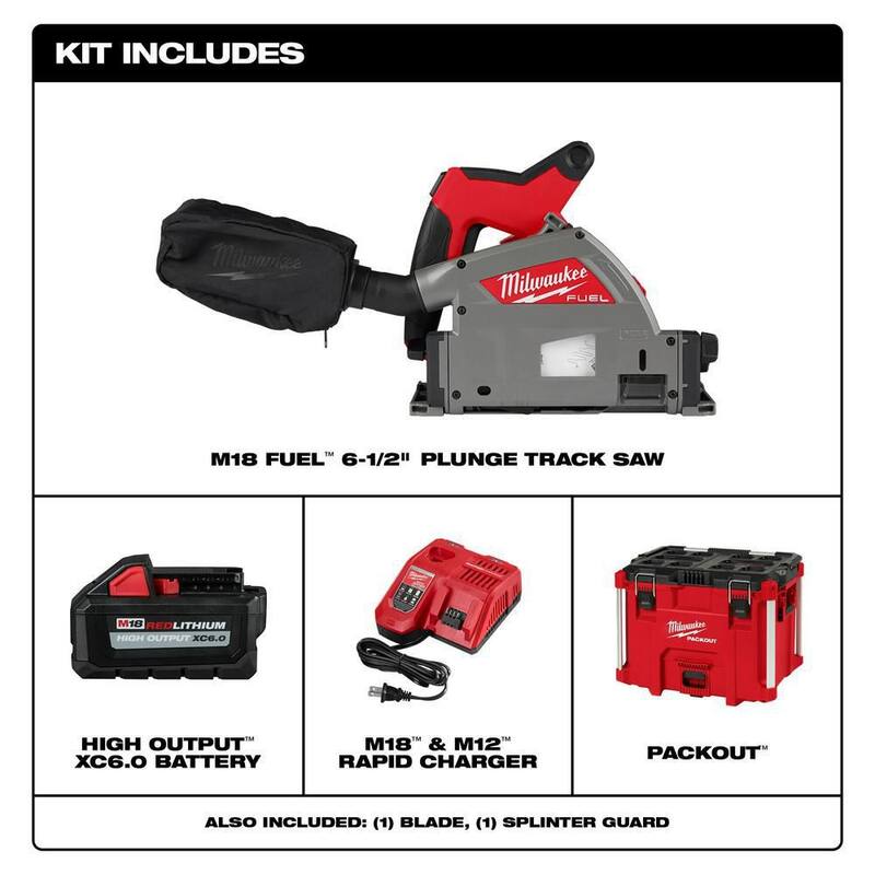 18V Brushless Cordless 6-1/2 in. Plunge Track Saw Combo Kit Z140