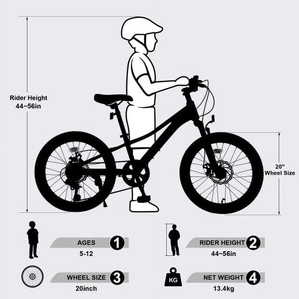 20 inch 7 Speed Aluminum Alloy Girls Mountain Bike I191598