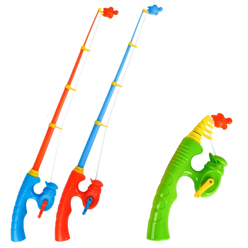 6 Pcs Stretchable Fishing Pole Toy Bath Toy Flexible Magnetic Kids Fishing Rod Z671978