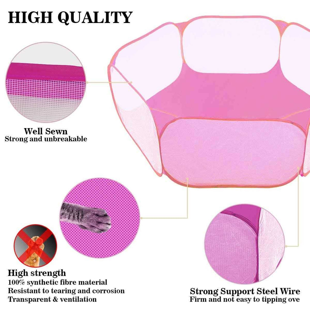 Small Animals Tent, Reptiles Cage, Breathable Transparent Pet Playpen Z95116