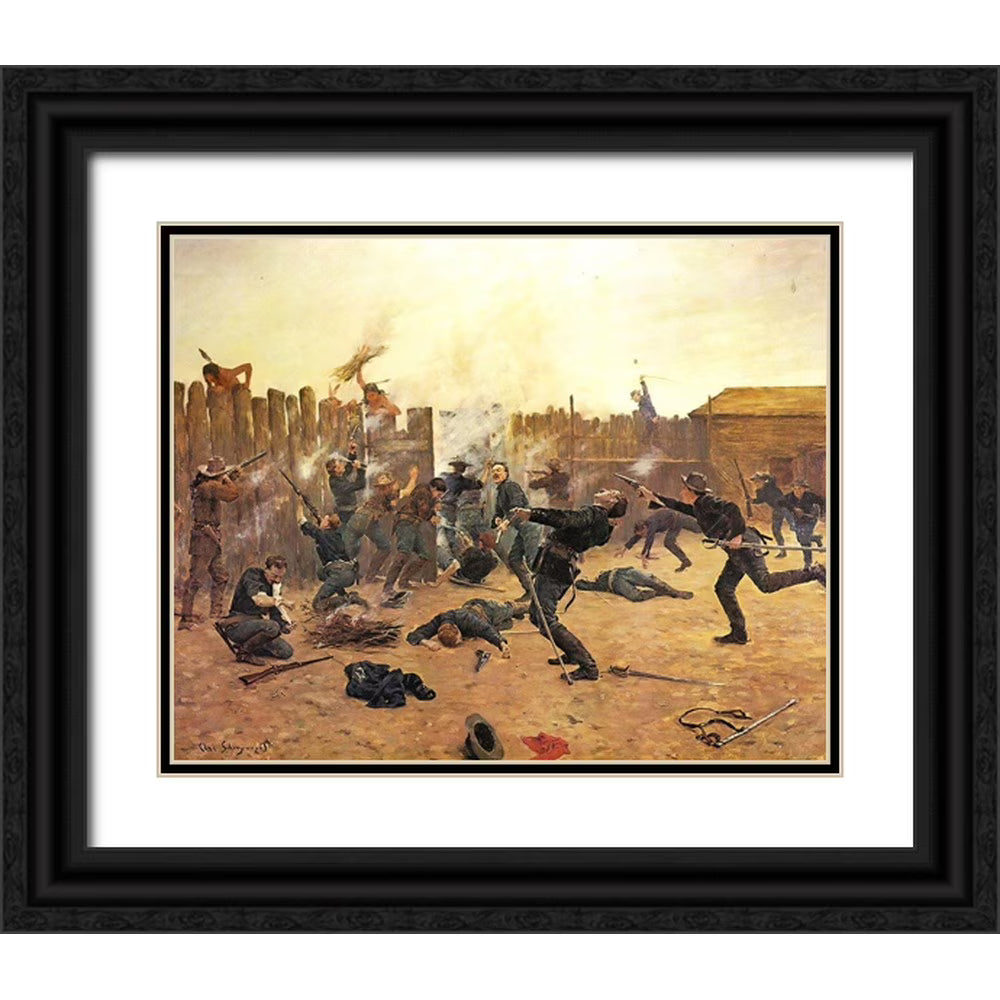 14x12 Black Ornate Wood Framed Art Print C20138