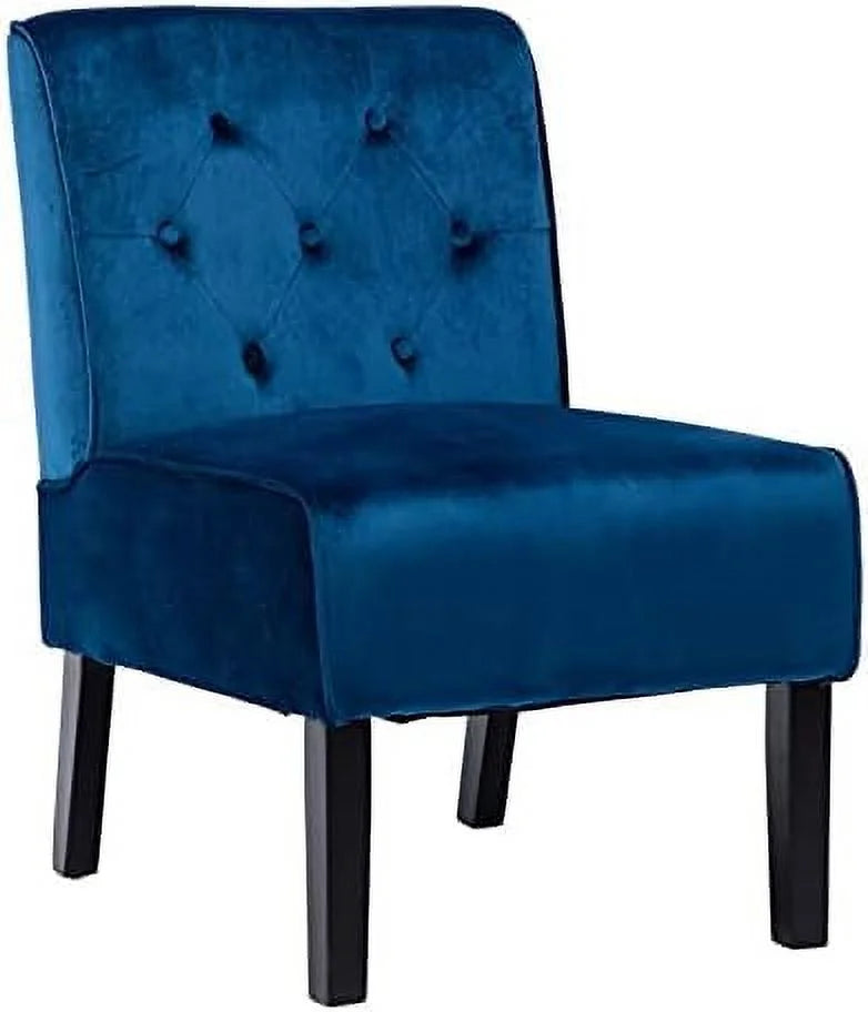 Blue Velvet Tufted Accent Chair D27593