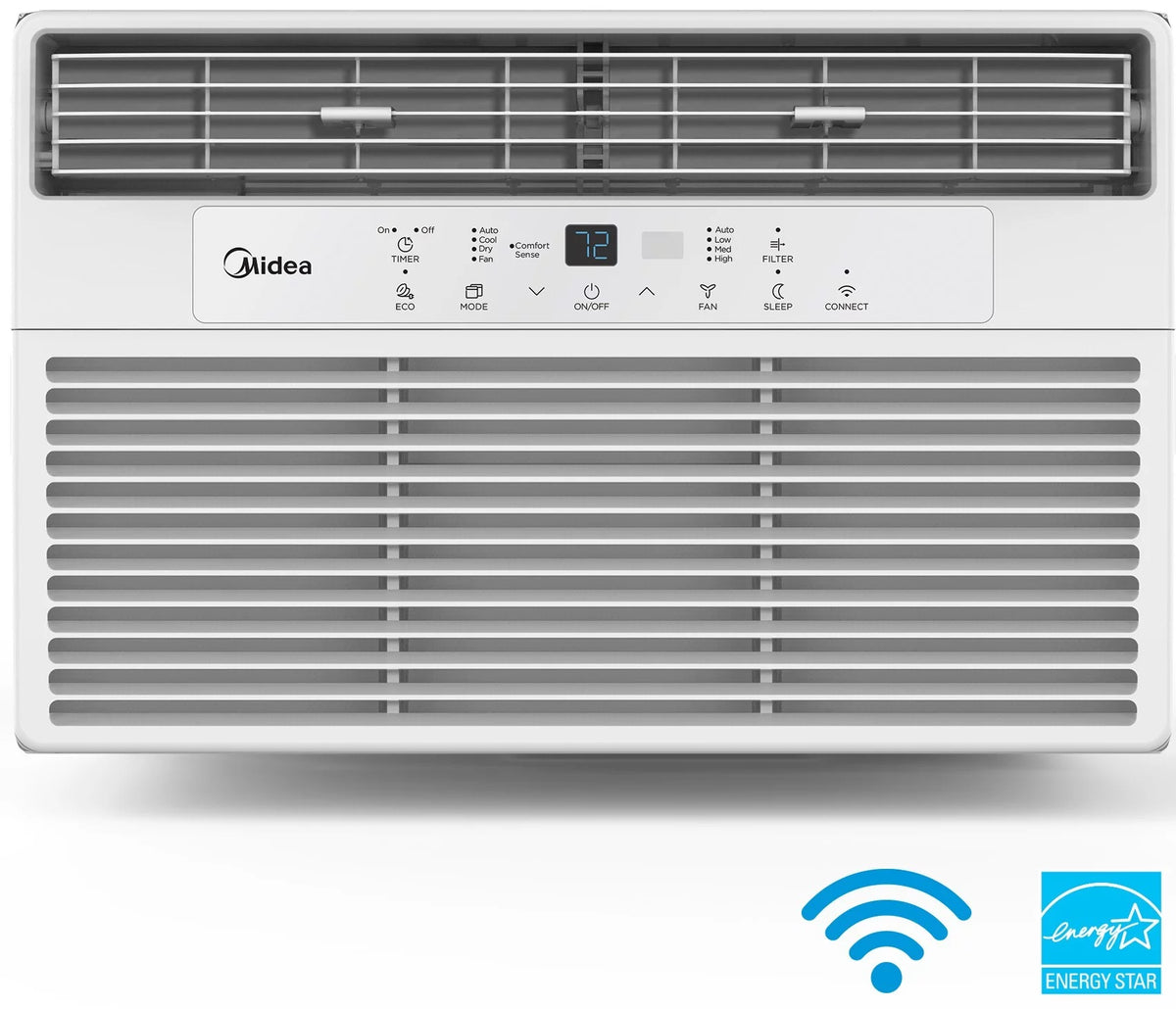 12,000 BTU 115V Smart Window Air Conditioner with Remote, White D360