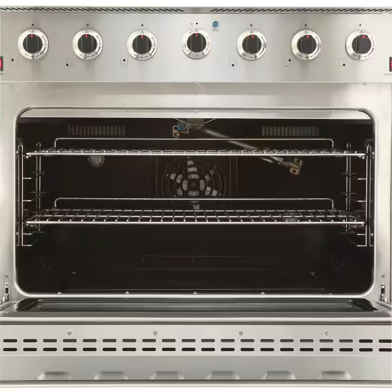 36 in. 5.5 cu. ft. Gas Range with Convection Oven in Stainless Steel B3980