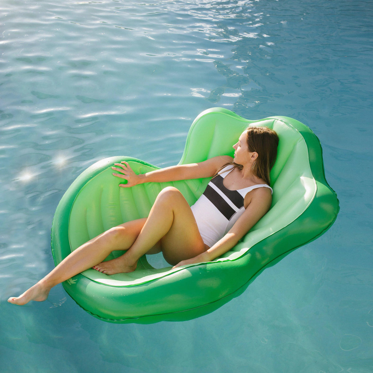 Green Inflatable Lounger Chair with Mesh Seat K4308