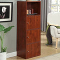 Cherry Wood Three-Door Bookcase L626