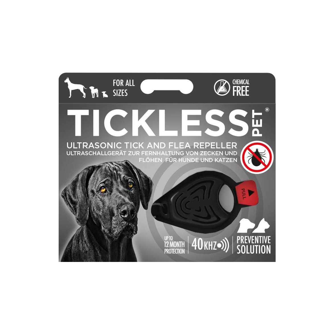 Ultrasonic Tick and Flea Repeller Black T759