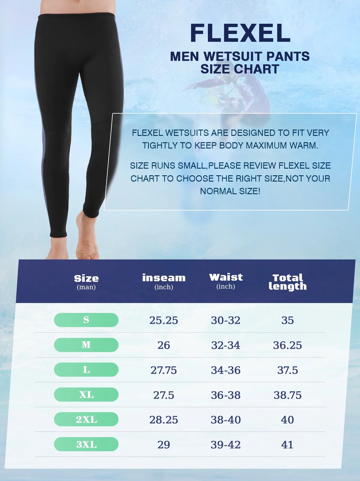 3mm Neoprene Wetsuit Pants X3002