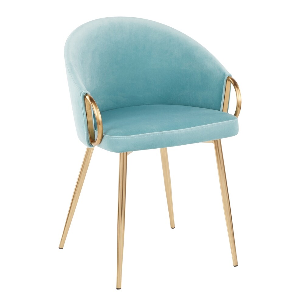 Light Blue Velvet Upholstered Chair D104150