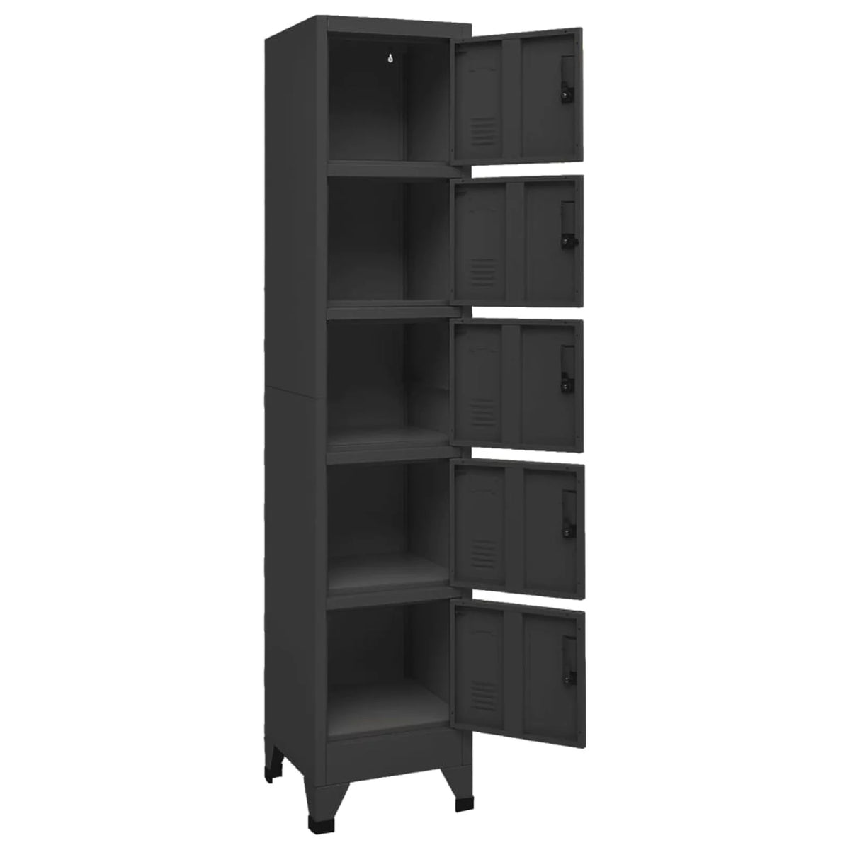 5 Lockable Doors Steel Locker Cabinet Q848644
