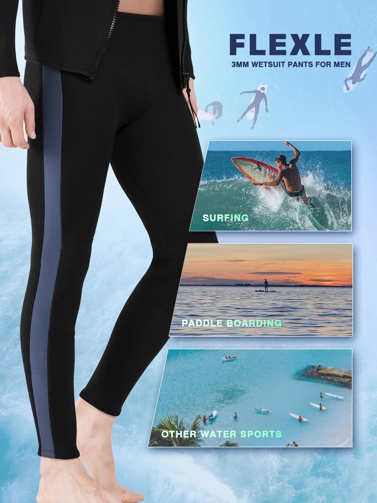 3mm Neoprene Wetsuit Pants X3002