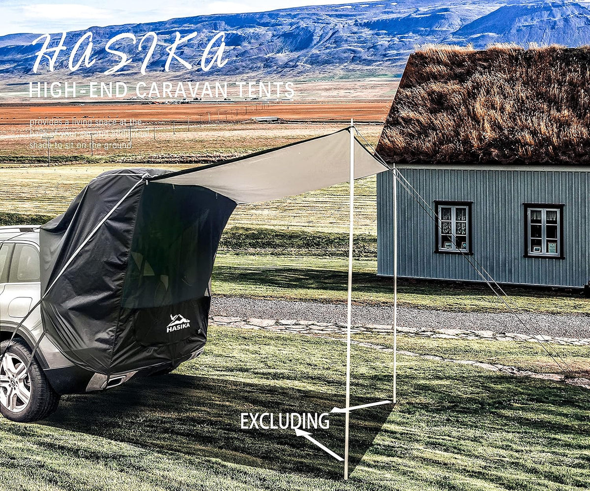 Black Waterproof 3000MM Tailgate Shade Awning Tent I9645