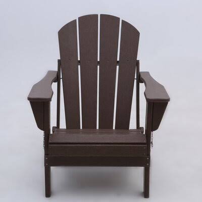 Dark Brown Plastic Folding Adirondack Chair Set of 2 Q123908