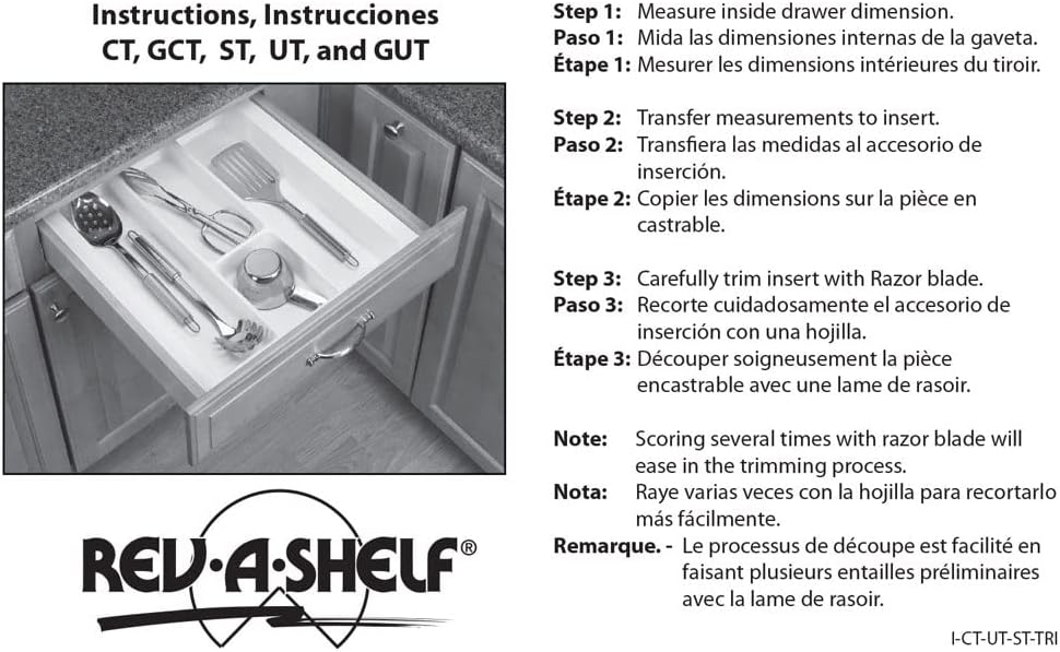 Almond Polymer Kitchen Spice Cabinet Drawer Organizer Insert Tray with Tiered Configuration P4726