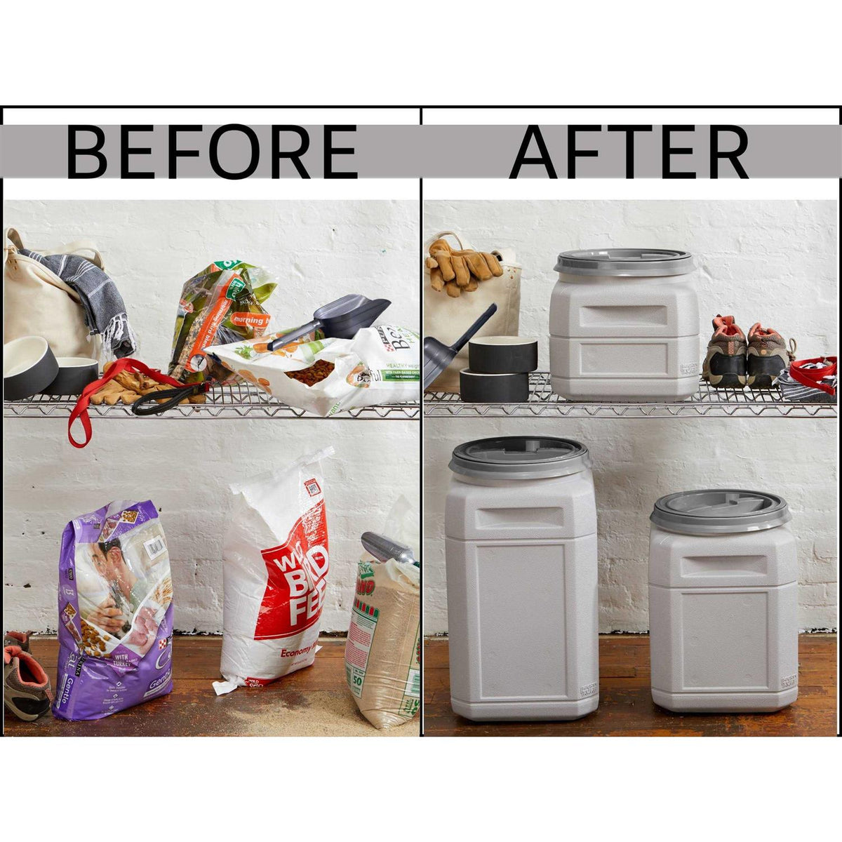 Pet Food Storage Container with Scoop R511