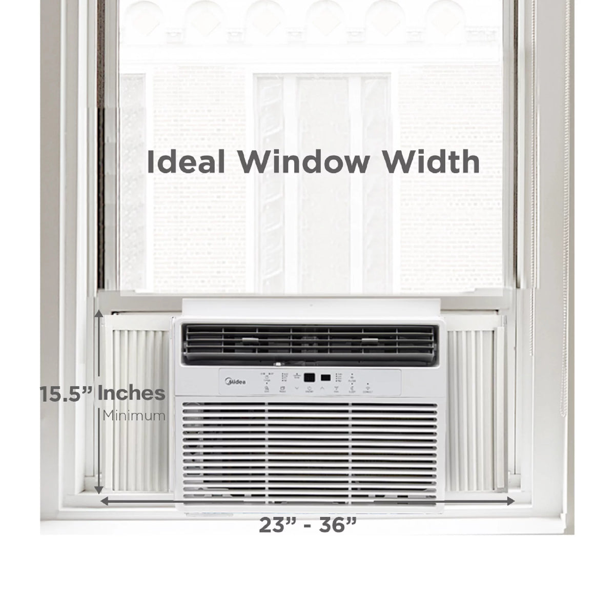 12,000 BTU 115V Smart Window Air Conditioner with Remote, White D360