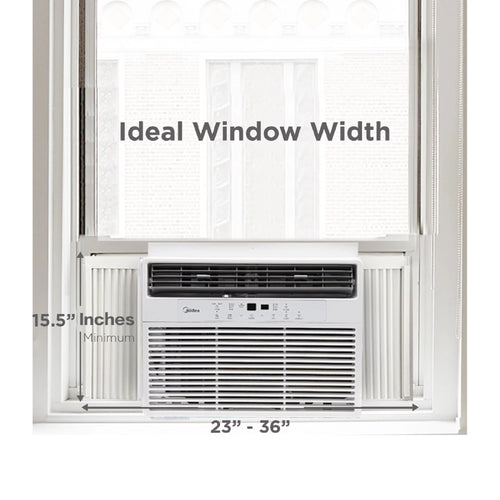 12,000 BTU 115V Smart Window Air Conditioner with Remote, White D360