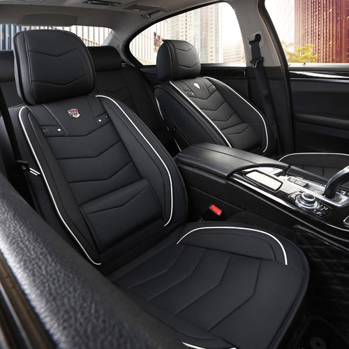 2 Front Black&Red Water Proof Car Seat Cover Q8271