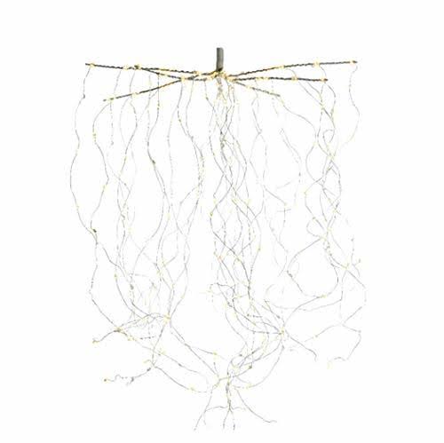 320 Micro LED Warm White Cascade Lights Set Silver Wires P9969