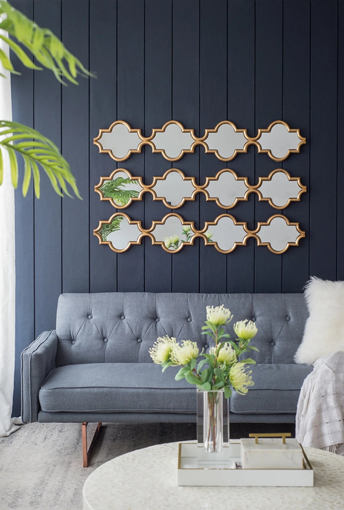 Gold Narrow Wall Mirror Z63313