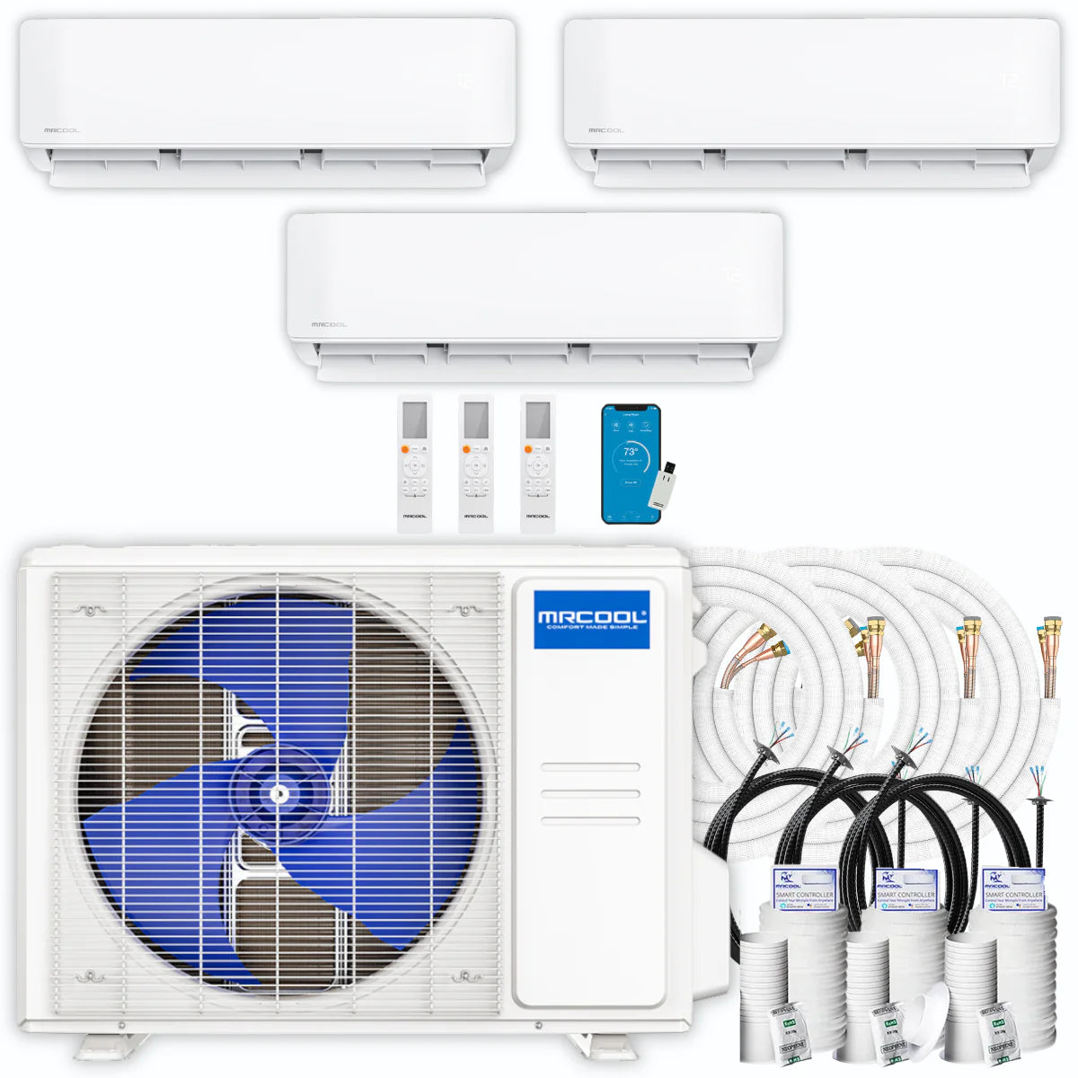 27,000 BTU 3 Zone Ductless Mini Split Air Conditioner and Heat Pump Q262