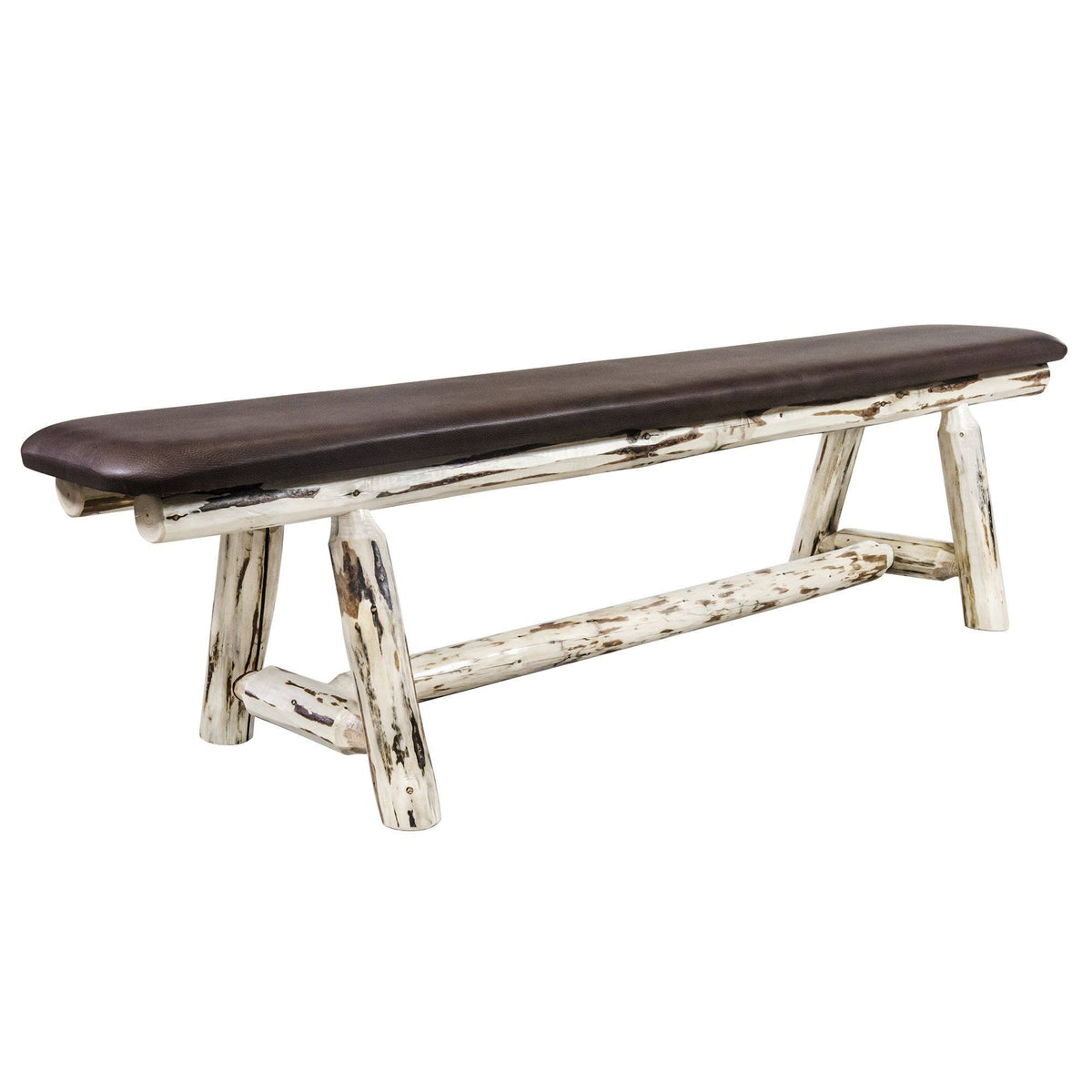 6ft Pine Wood Plank Style Bench X662791