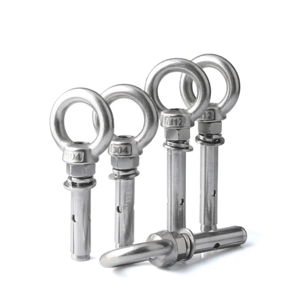 304 Stainless Steel Lifting Eye Bolt M10x70mm 2pcs Y12157