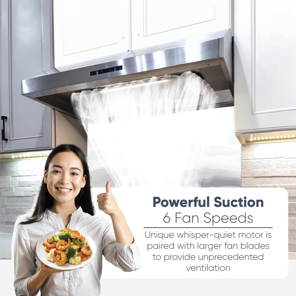 30 Under Cabinet Hood, 900+ CFM, Stainless Steel H7543