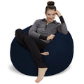 Memory Foam Bean Bag Chair with Microsuede Cover, 3 ft, Royal Blue W43447
