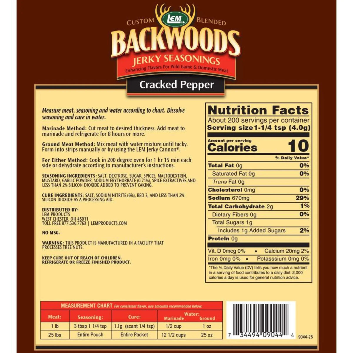 Cracked Pepper Jerky Seasoning Y804
