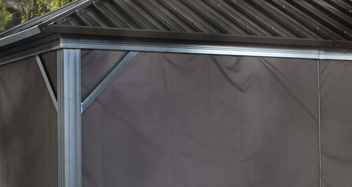 10 x 10 ft. Brown Polyester Curtains Z512317