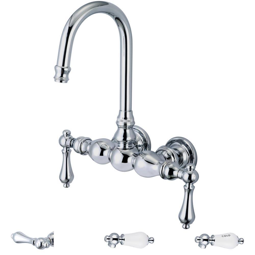 Vintage Classic Wall Mount Tub Faucet with Gooseneck Spout Q930707