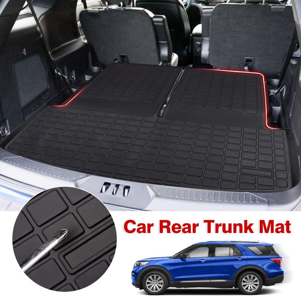 Black Pack of 2 Cargo Liner for Ford Explorer W372