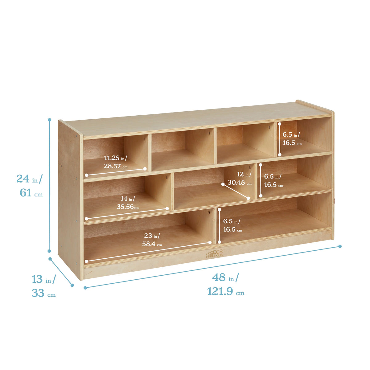 Mobile Block Storage Cart, Large, Natural W846262