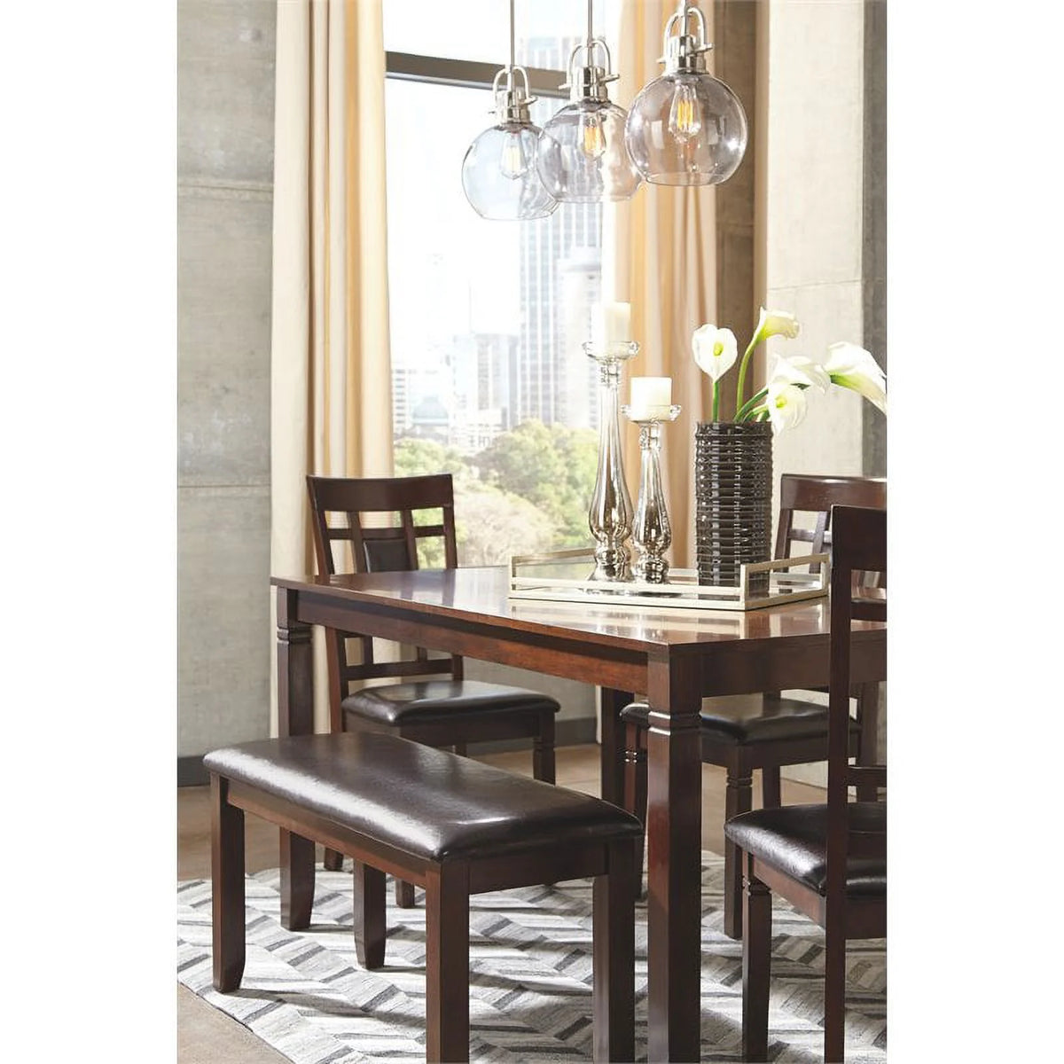 6-Piece Engineered Wood Dining Set in Brown K3073