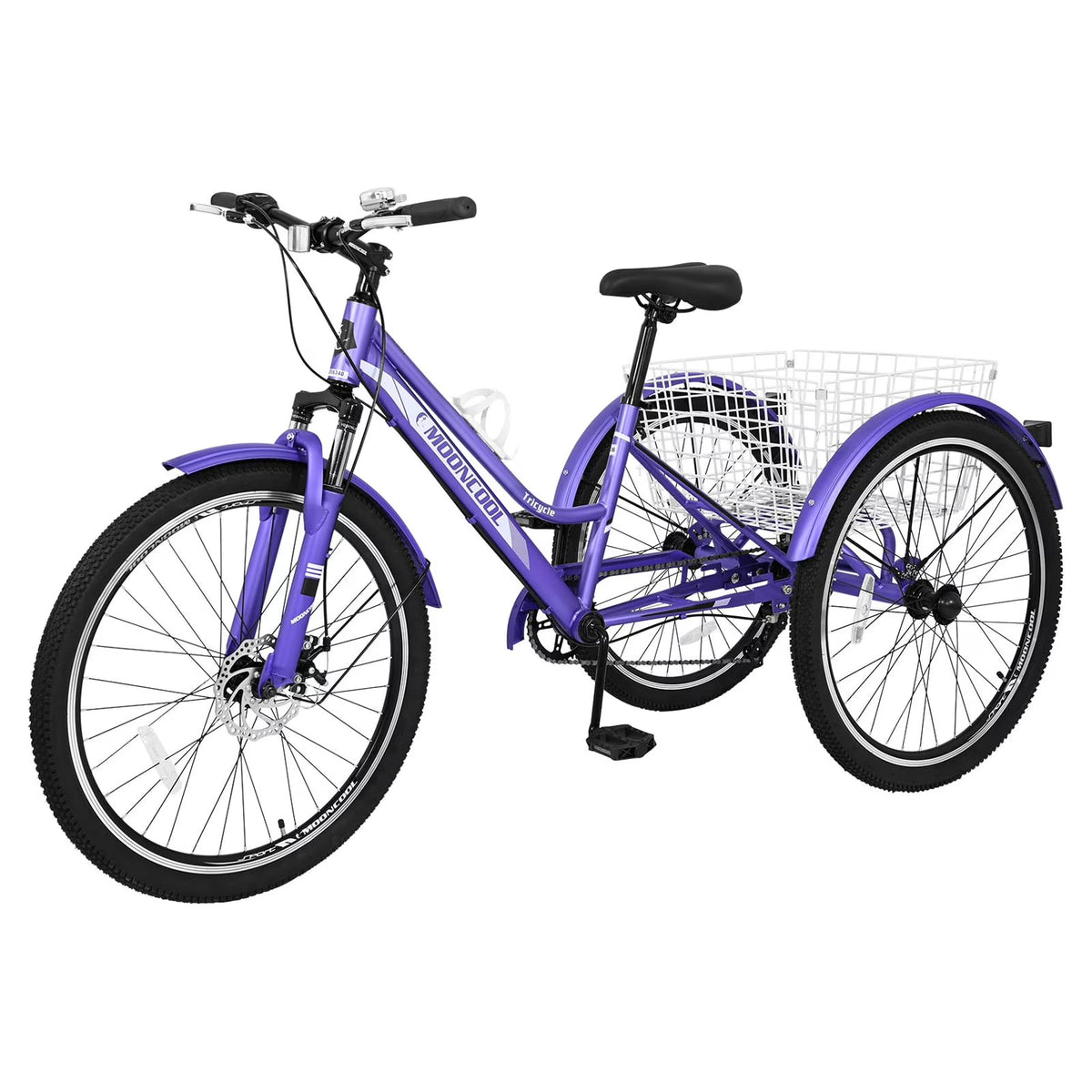 Adult Tricycle 7 Speed Three Wheel Bike with Shopping Basket U13800