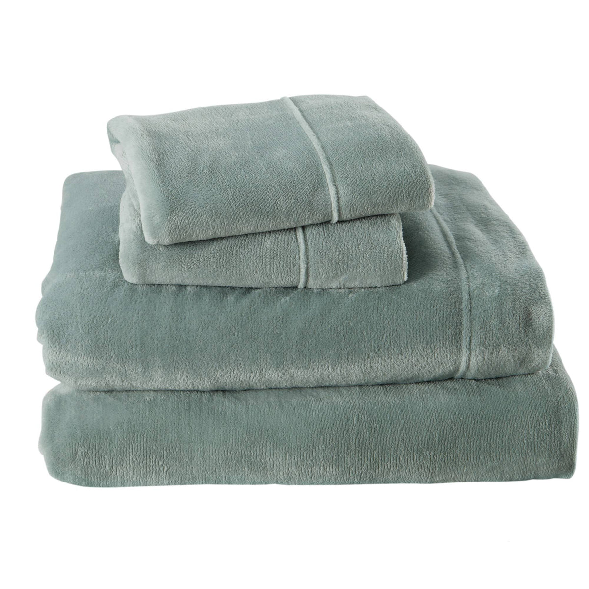 Jade Velvet Plush Sheet Set California King W70798