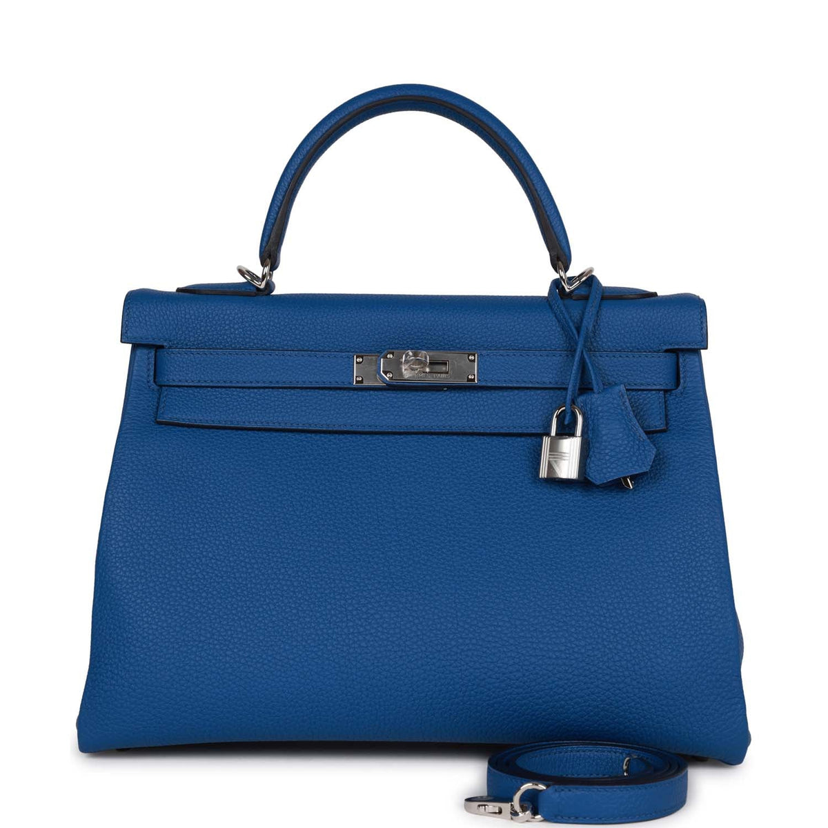 Bleu France Togo Palladium Hardware Handbag U184