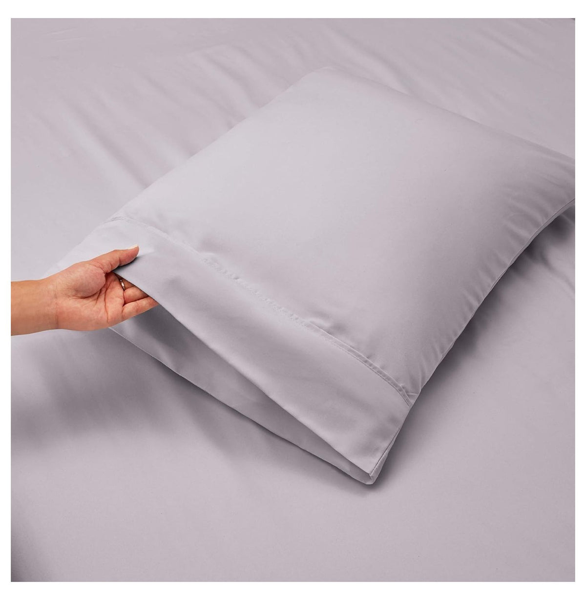 Light Gray Lavender 4 Piece California King Deep Pocket Sheets J413293