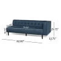 Navy Blue and Dark Brown 7 Seater Fabric Sectional Sofa A148107