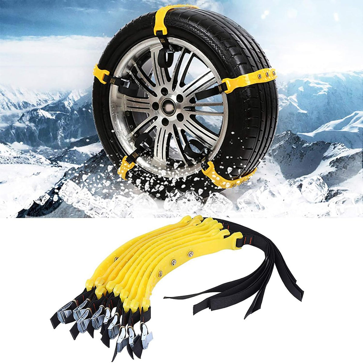 10pcs 185-225mm Universal Tire Anti-skid Belt Snow Chains for Car Truck SUV I247