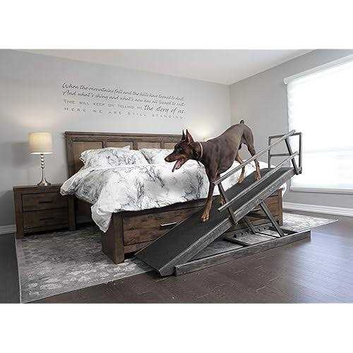Large Adjustable Height Dog Bed Ramp G446254