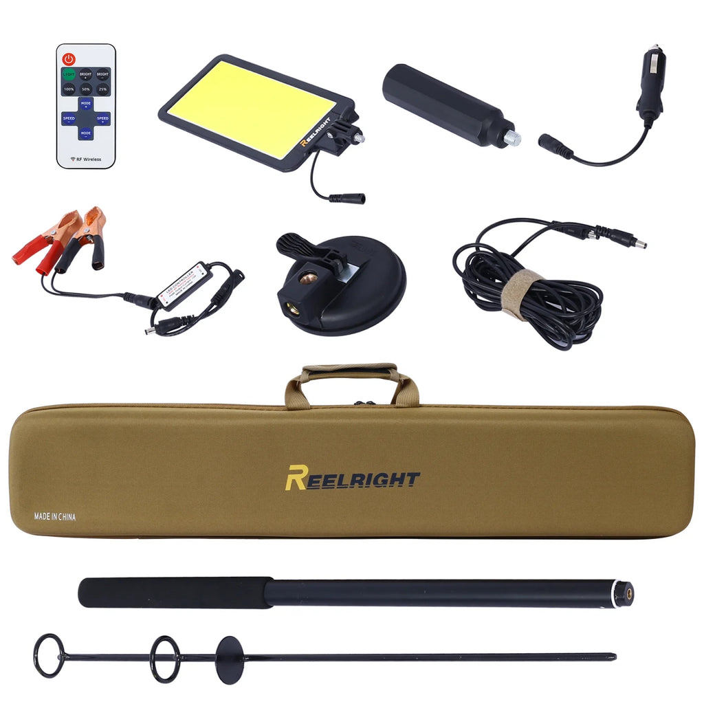 LED Camping Light, 12V 10000 Lumen Portable Outdoor Light with Telescoping Pole Magnetic Base L901
