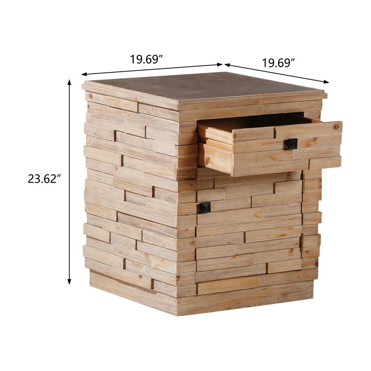 Retro Fashion Splicing Design Side Cabinet Coffee Table U5467