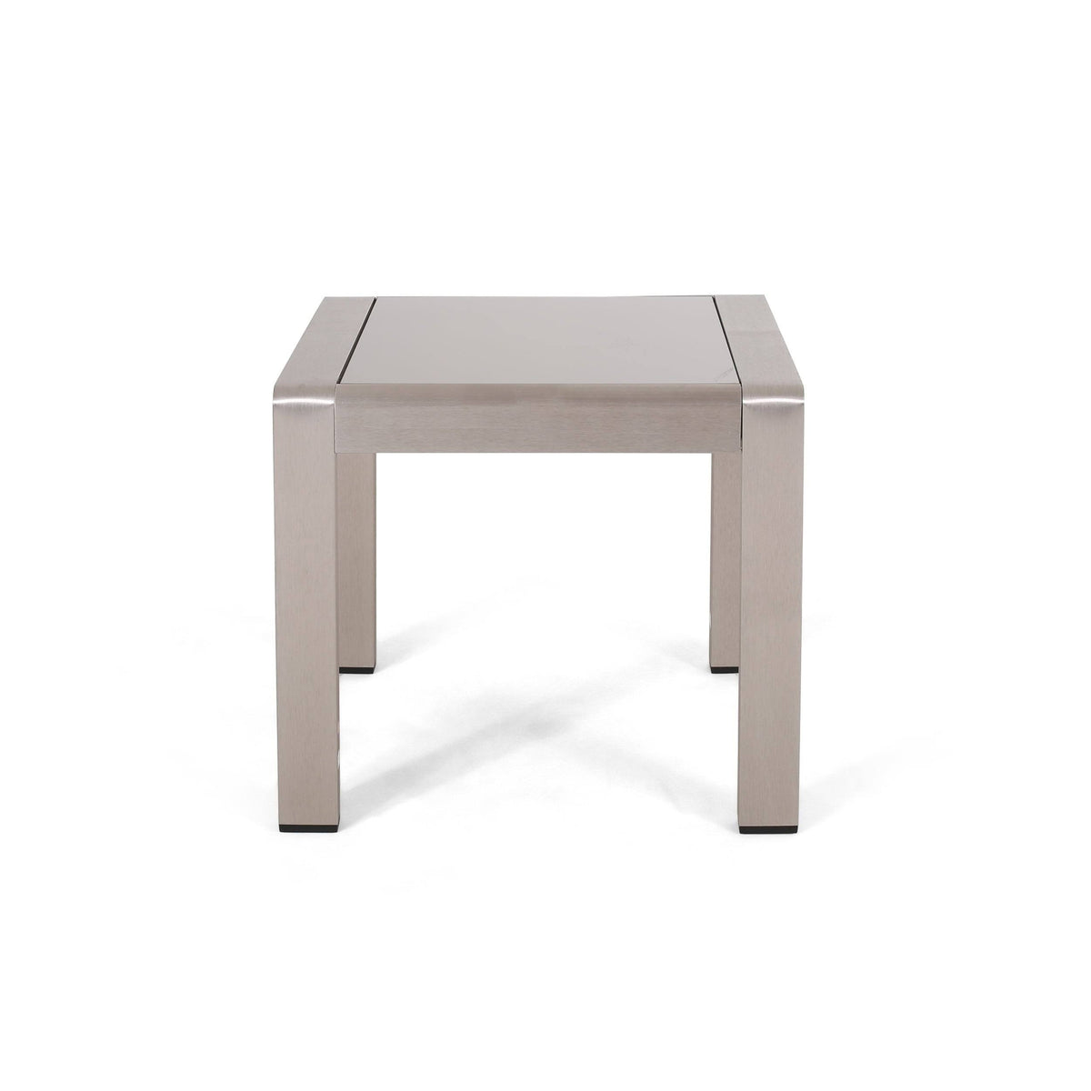 White Finish Matte White Aluminum Side Table (Set of 2) X8010